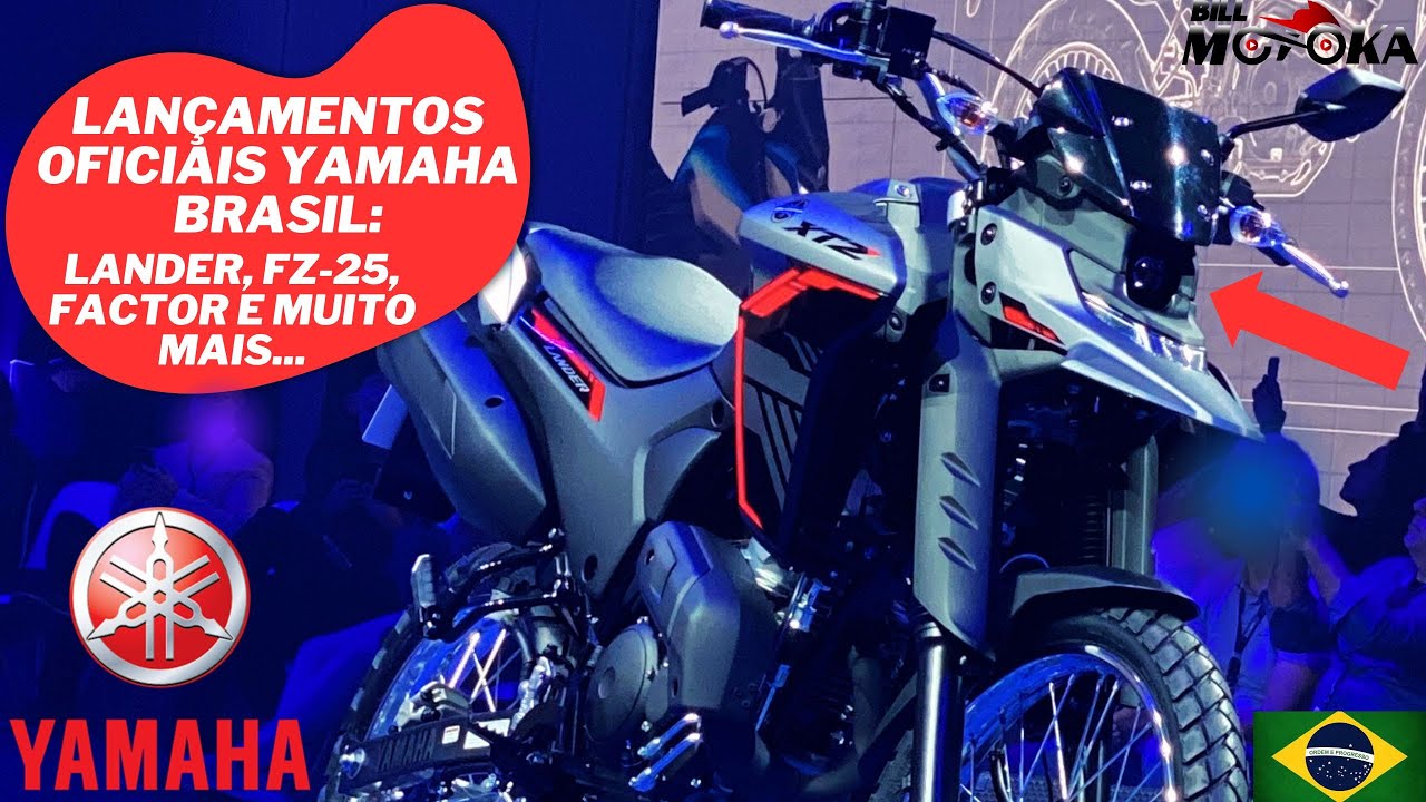 Novas LANDER 250, FZ-25, FACTOR, FZ-15, X-MAX, NMAX e todas as novidades da YAMAHA Brasil para 2025.