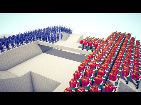 50x PRESENT ELF vs 50x EVERY UNIT - Totally Accurate Battle Simulator TABS