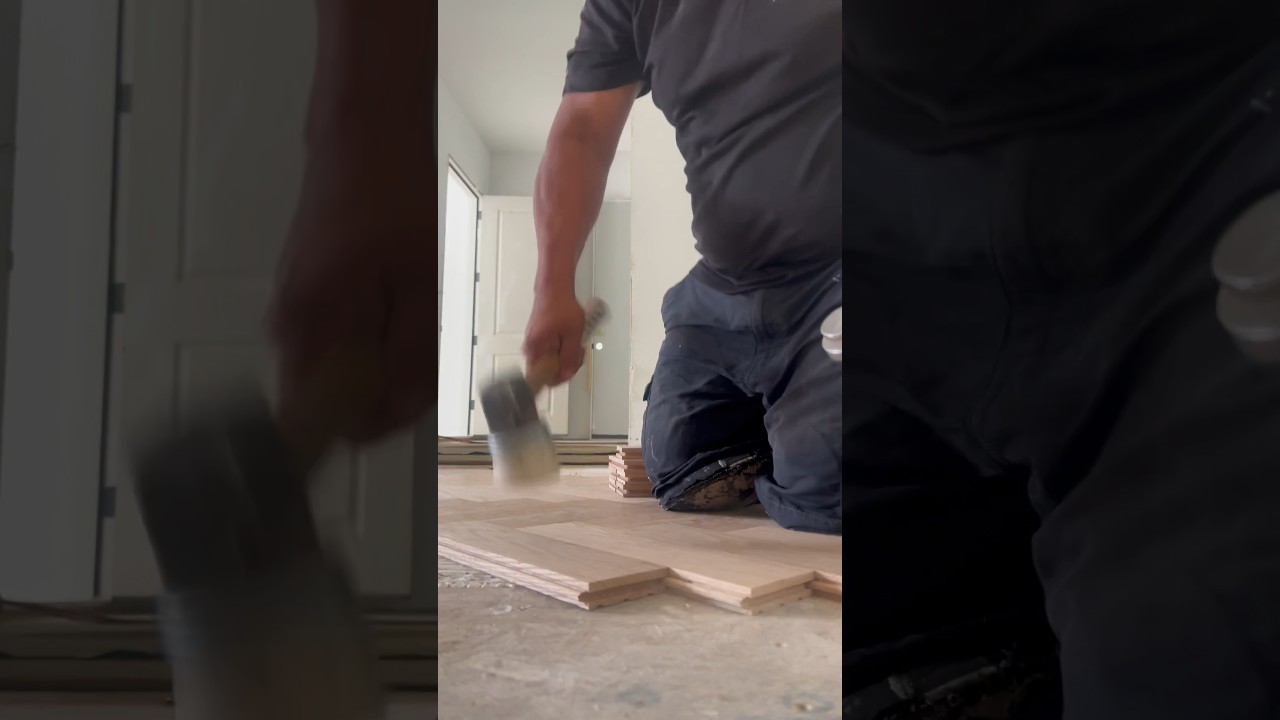 #herringbone #pattern #wood #floor #viral #flooringtips #pisos