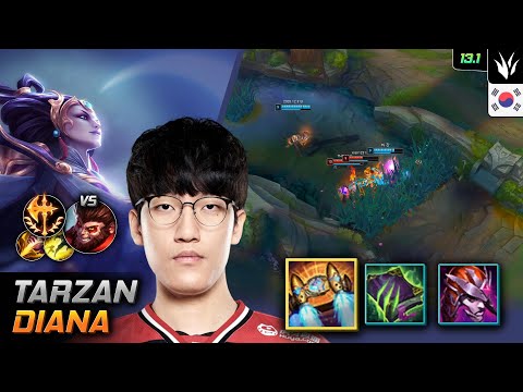 Tarzan Jungle Diana Build Hextech Rocketbelt Conqueror - LOL KR 13.1