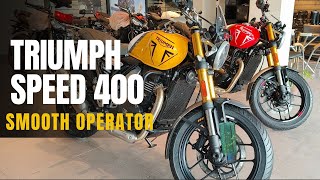 Download the video "Triumph Speed 400 (2025) "Full Review" - Price, mileage, Specs I Motopsychcle Throttle I Episode 70"