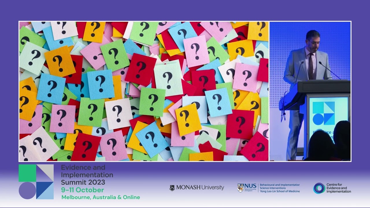 Professor Nick Sevdalis presenting at the 2023 EIS Summit in Melbourne, Australia