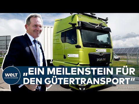 MÜNCHEN: Revolution für Güterverkehr! Verkehrsminister Volker Wissing testet fahrerlosen Lastwagen!