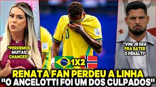 RENATA FAN E CICINHO PERDERAM A LINHA APÓS ELIMINAÇÃO DO BRASIL PRA NORUEGA ''O ANCELOTTI ERROU''