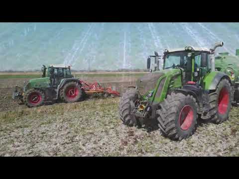 Fendt 714, 826 & BSA PTW185 bei der Maislandvorbereitung