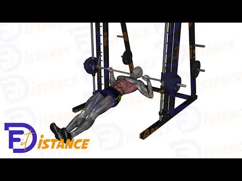 Tractions inversées à la barre (smith machine ou fixe) - Exercice Tractions inversées à la barre (smith machine ou fixe) en vidéo