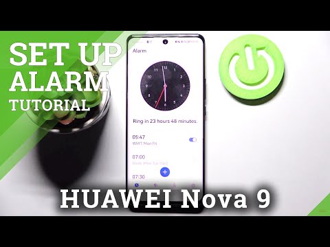 How to Add an Alarm Clock in HUAWEI Nova 9 - Customize Alarm Clock