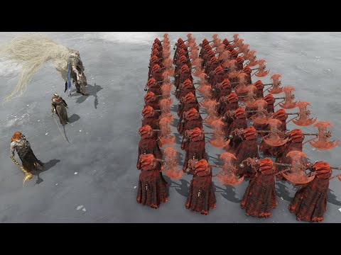 Malenia + Godfrey + Radagon Vs 40x Units of Consecrated Snowfield - Elden Ring