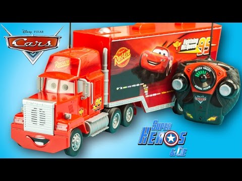 Disney Cars Camion Mack Truck Radiocommandé Flash McQueen Toy Review Les Bagnoles Juguetes Video