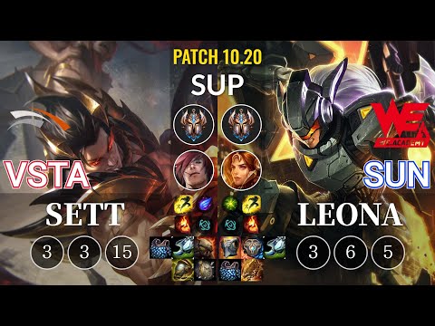 HLE Vsta Sett vs WEA Sun Leona Sup - KR Patch 10.20