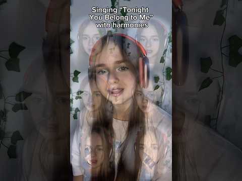 A little harmony twist on Tonight You Belong to Me-listen till the end🩷 #singing #cover #harmonize