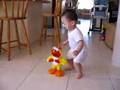 Isaac Doing Chicken Dance With Elmo