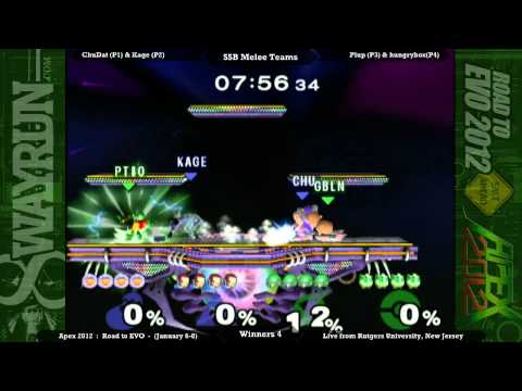 Apex 2012 - SSBM Teams W4 - ChuDat + Kage VS Plup + hungrybox