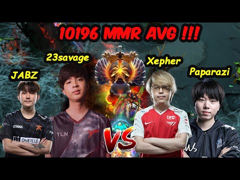 10K MMR AVG !!! 23savage Jabz vs Xepher Paparazi - 13K MMR CARRY Dota 2 Server SEA Pro Gameplay