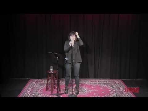 Monika Novak tells a story at the RISK! live show in NYC 1.23.20