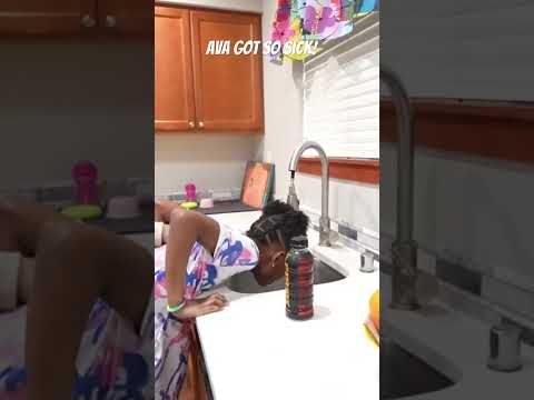 Ava Can’t Stop Throwing Up Prime drinks! So sick! #shorts #familyvlog #sick#primedrink