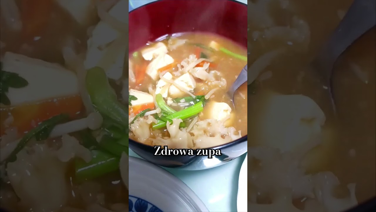 Zupa z pastą Miso domowej roboty. Uzdrawiające grzyby. #zupa #miso #zdrowe #zdrowejedzenie #dieta