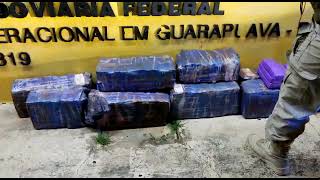 PRF apreende cerca 161 quilos de maconha, em Guarapuava/PR