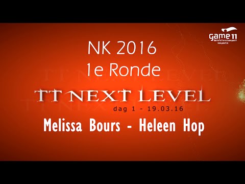 NK 2016 1e Ronde: Melissa Bours - Heleen Hop
