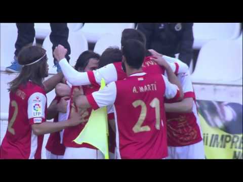 Gol de Jairo Samperio (Racing) - Racing de Santander vs Hércules CF. (1-0).