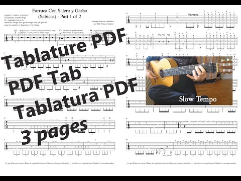 Sabicas - Farruca Con Salero y Garbo, Part. 1 (avec Tutorial + Tablature Tabs PDF)