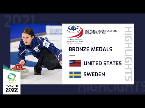 Highlights of United States v Sweden - Bronze medals - LGT World Women's Curling Championship 2021