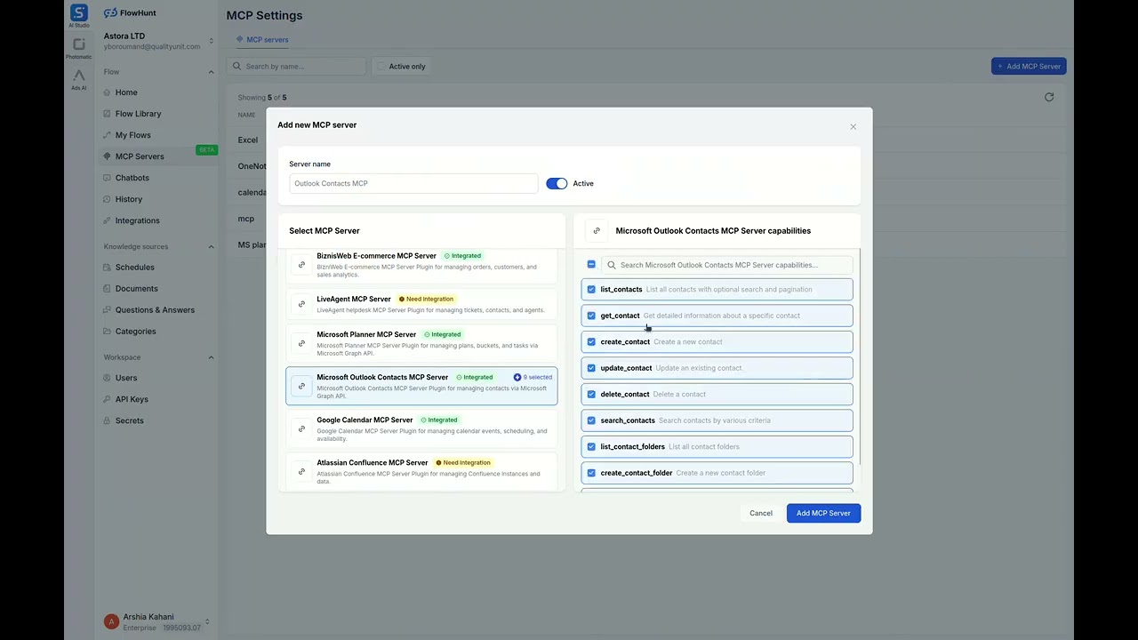 Thumbnail for Microsoft Outlook Contacts MCP