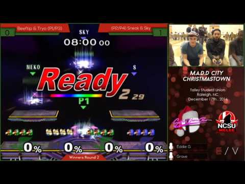 M.A.D.D. City Christmastown Doubles - Beeftip & Tryo vs Sneak & Sky - Winners Round 2