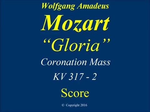 Mozart KV 317 -2 Gloria - Coronation Mass - Score