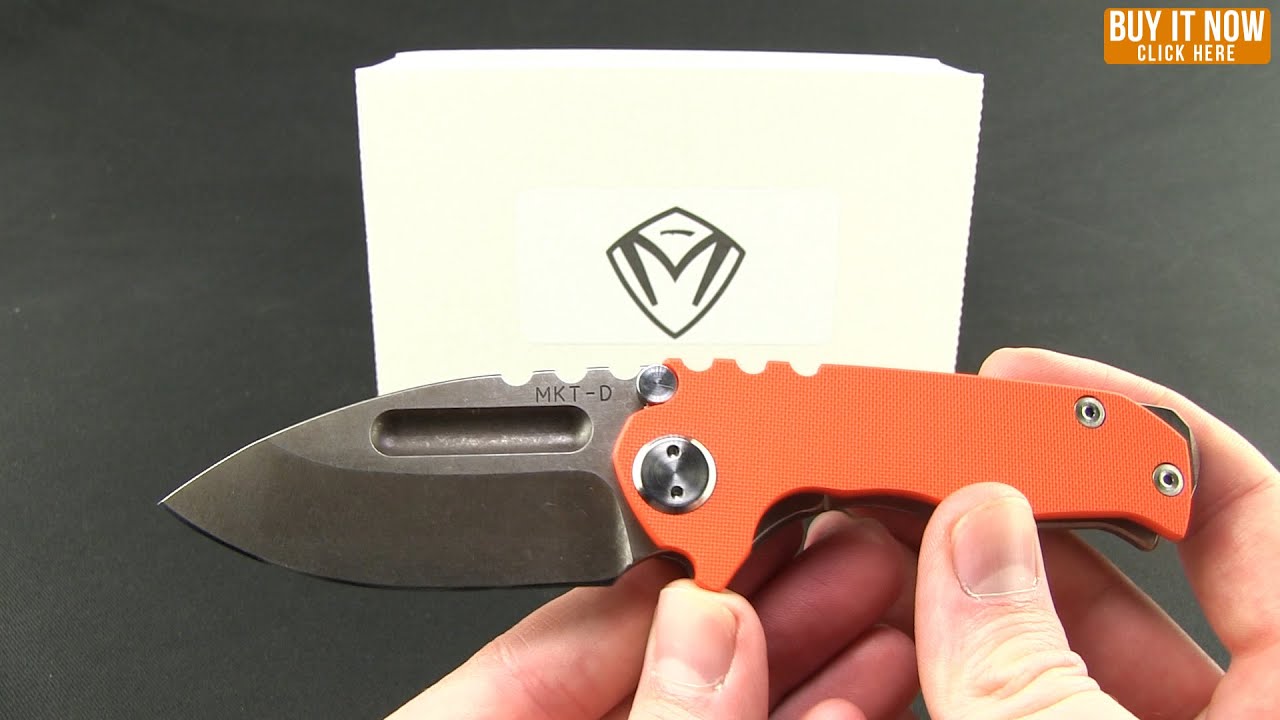 Medford Micro Praetorian G Knife Orange G-10 (2.8" Tumbled Oxide) MKT