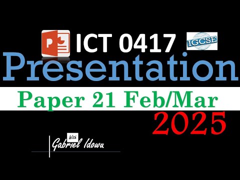 IGCSE ICT 0417 März 2025, Prüfungsaufgabe 21, Präsentation