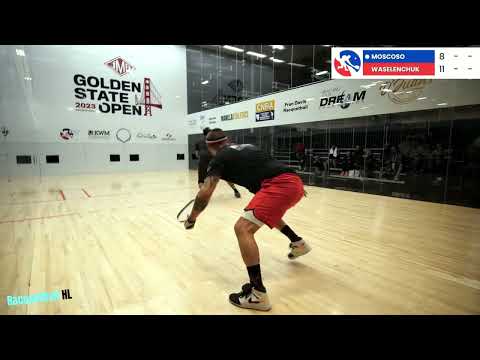 Racquetball Highlights C  MOSCOSO VS K  WASELENCHUK │ R16s │ 2023 GOLDEN STATE OPEN