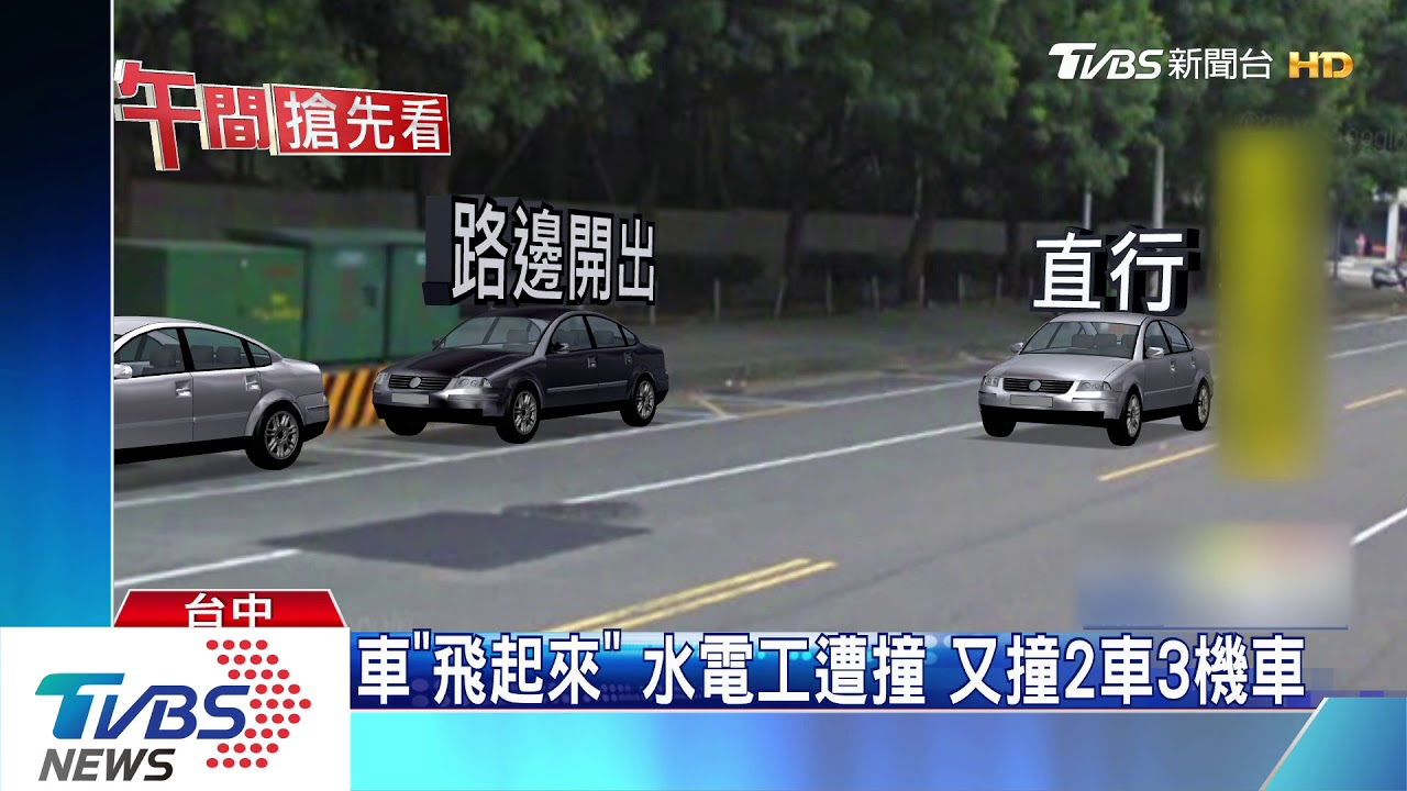 車「飛起來」!水電工遭撞 又撞2車3機車