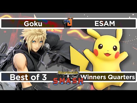 Goku (Cloud) vs ESAM (Pikachu, Mii Sword Fighter) Winners Quarters - Boardwalk Smash #37 - SSBU