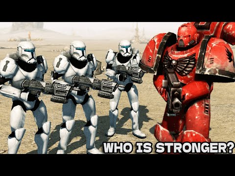 Can 3 Clone Commandos kill 1 Space Marine?