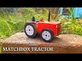 How To Make CARDBOARD TRACTOR With Match Box And Cardboard RuGu Creative Tractor