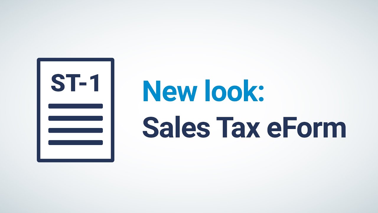 Sales Tax eForm Update