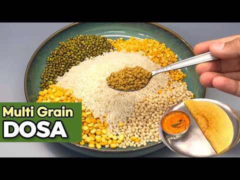 Crispy Dosa And Chutney Recipe | Healthy Breakfast | High Protein Instant Multigrain Dosa |