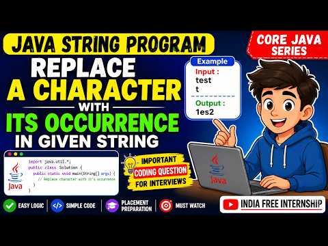Replace Character With Its Occurrence In String Java String Coding Interview Question Core Java