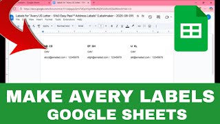 How to Print Avery Labels Using Google Sheets (Step-by-Step)