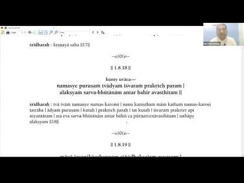 Kunti Maharani Prayers by His Grace Hari Parshad Prabhu 2021 09 05