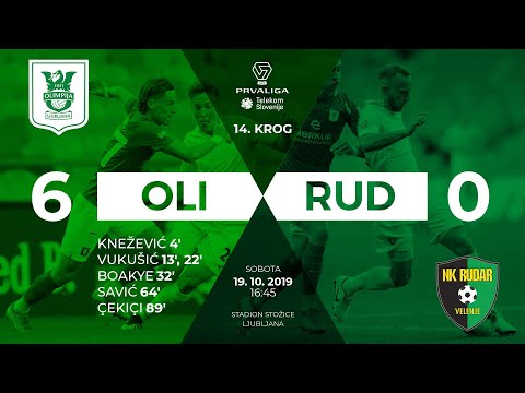 14.krog: Olimpija - Rudar 6:0 ; Prva liga Telekom Slovenije 2019/2020