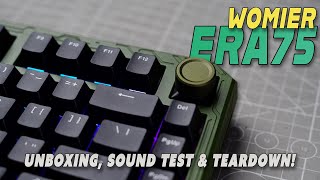 Womier ERA75 // Sound test, Stickers, & Teardown // ASMR