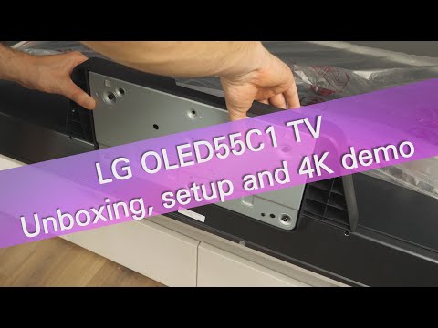 LG OLED55C1 (C1) 2021 TV unboxing, setup and 4K demo