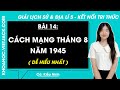 Vở bài tập Lịch Sử và Địa lí Lớp 5 Bài 14: Cách mạng tháng Tám năm 1945