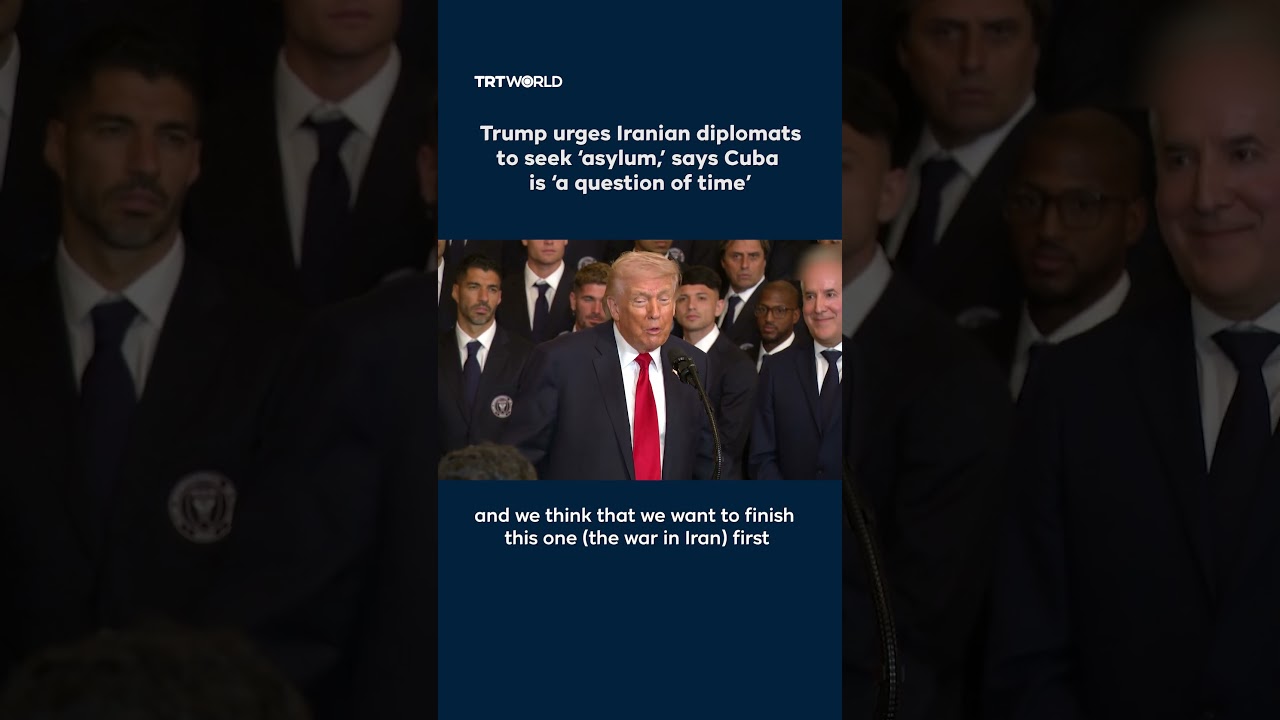Video | Trump urges Iranian diplomats to seek ‘asylum’