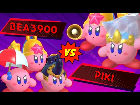 Piki (Water/Bell) vs Bea3900 (Parasol/Bell/Beetle) - Kirby Fighters 2 - Nebula Nights 3
