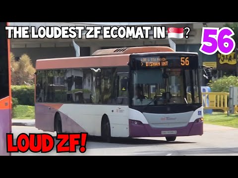 LOUDEST Euro 5 Scania K230UB ZF Ecomat in Singapore? | SBS5086X, Service 56 (SBST)