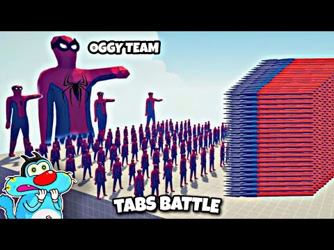 OGGY 100x SPIDERMAN+ GIANT  3X SPIDERMAN vs JACK EVERY GODS - Totally Accurate Battle Simulator TABS