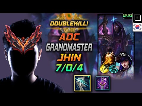 GrandMaster Adc Jhin Build Galeforce Fleet Footwork - Jhin Adc vs Caitlyn - LOL KR 12.23